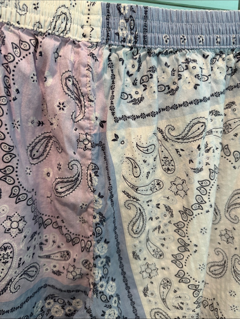 aerie Bandana Print Wide-Leg Pants with Side Ties - Picture 6 of 8